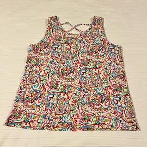 Chico's Colorful Paisley Tank Top